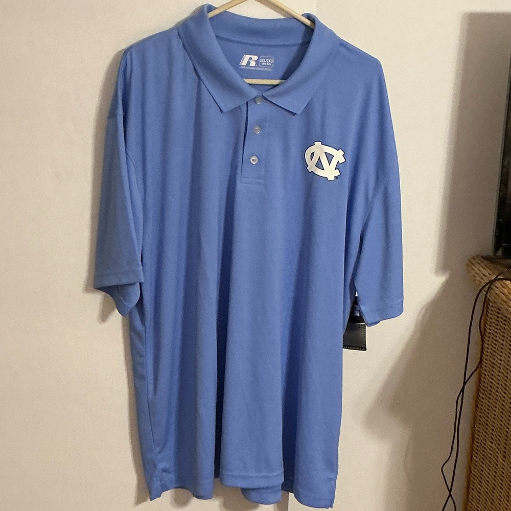 North Carolina Tar Heels Russell Brand Men’s 2XL Polo Shirt NEW